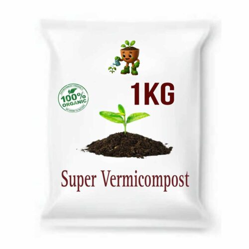 Vermicompost 1kg organic fertilizer for indoor and outdoor plants by Bhumij Plants