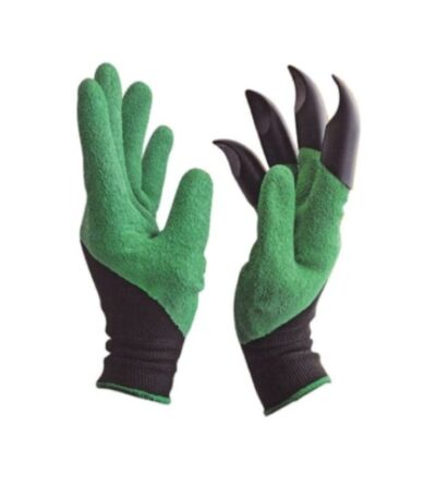 Gardening gloves with claws for digging and planting