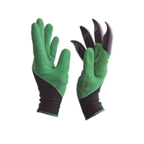 Gardening gloves with claws for digging and planting